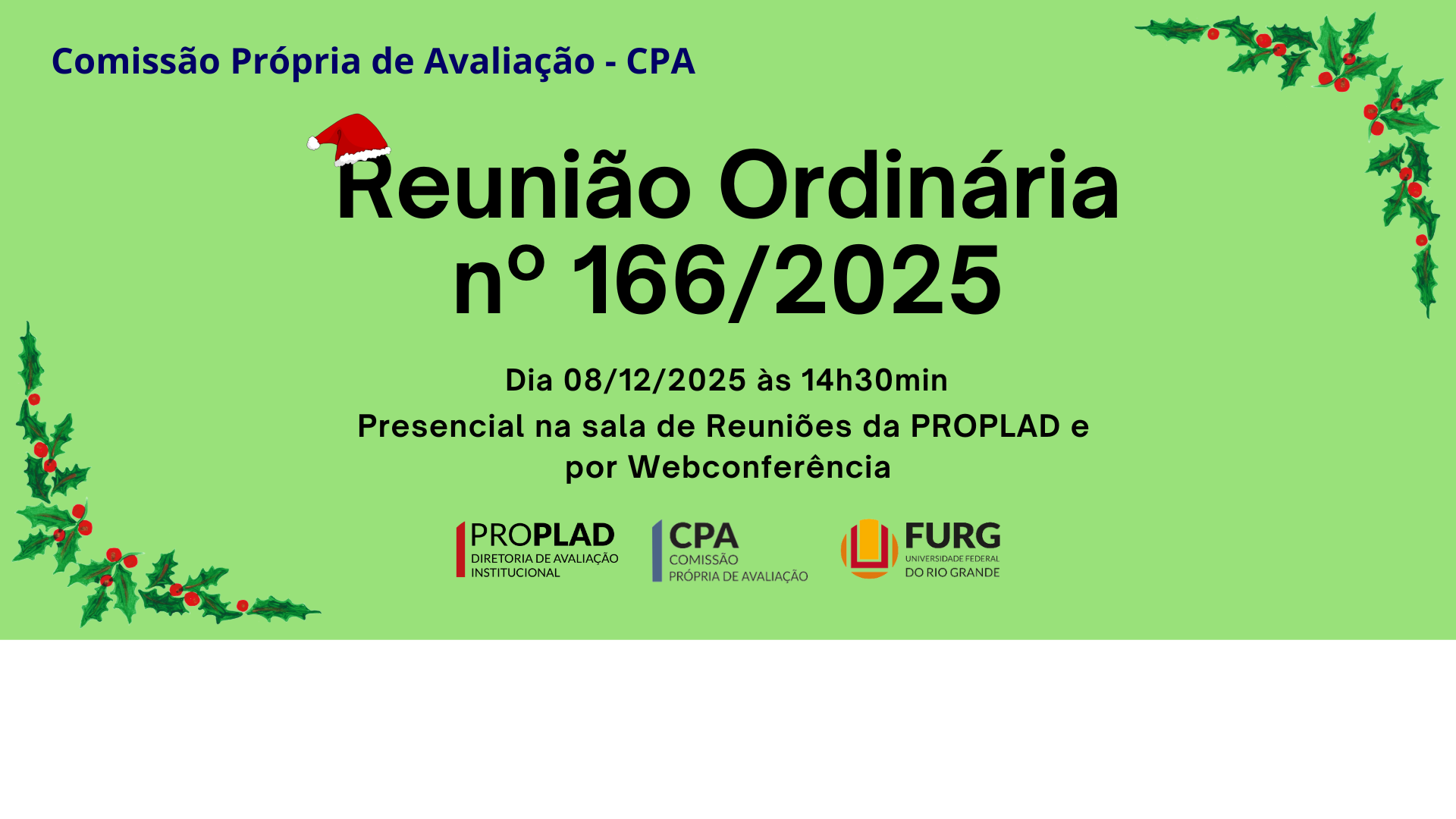 REUNIÃO CPA DEZEMBRO